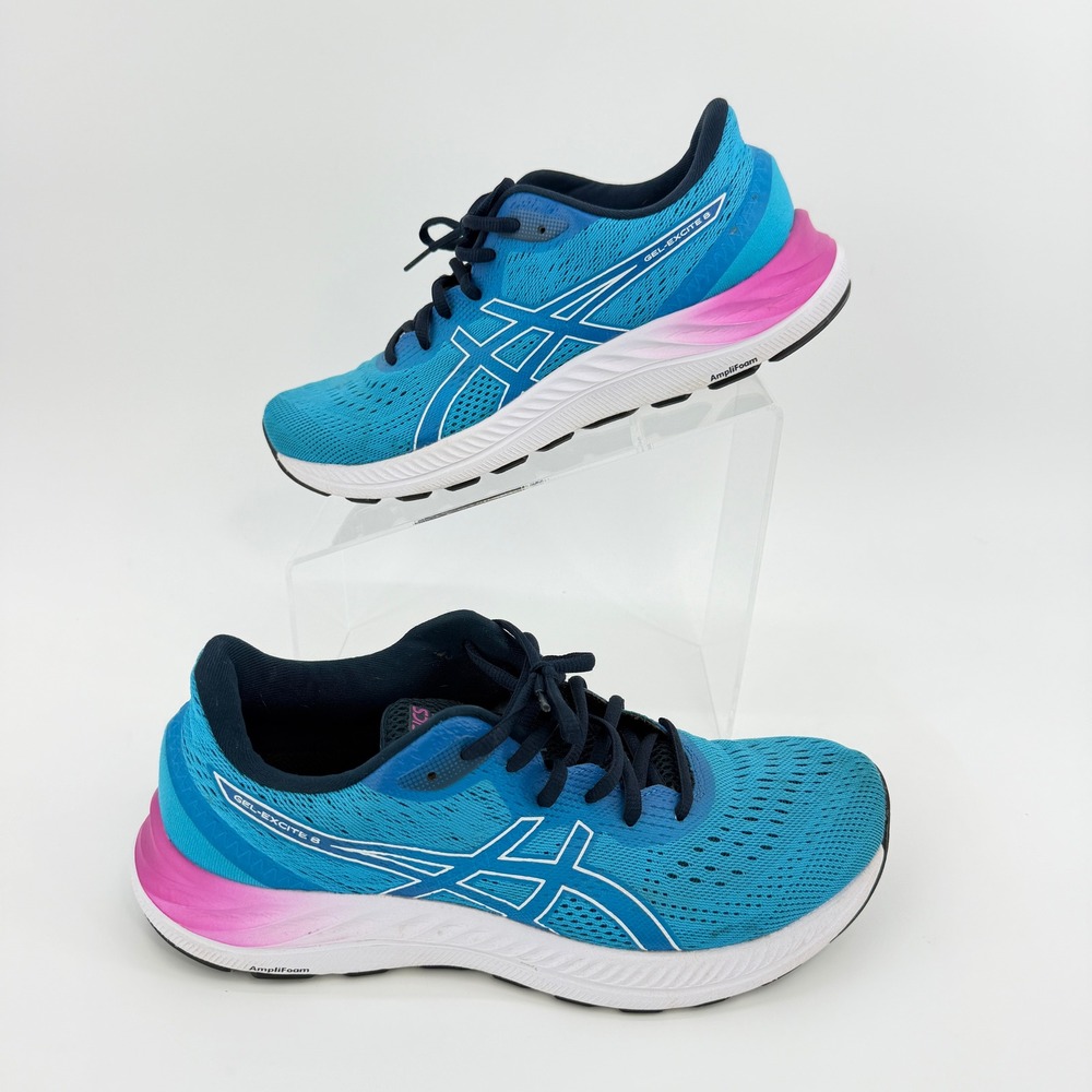 ASICS Gel-Excite 8 Running Shoes Blue Pink Women Size 10